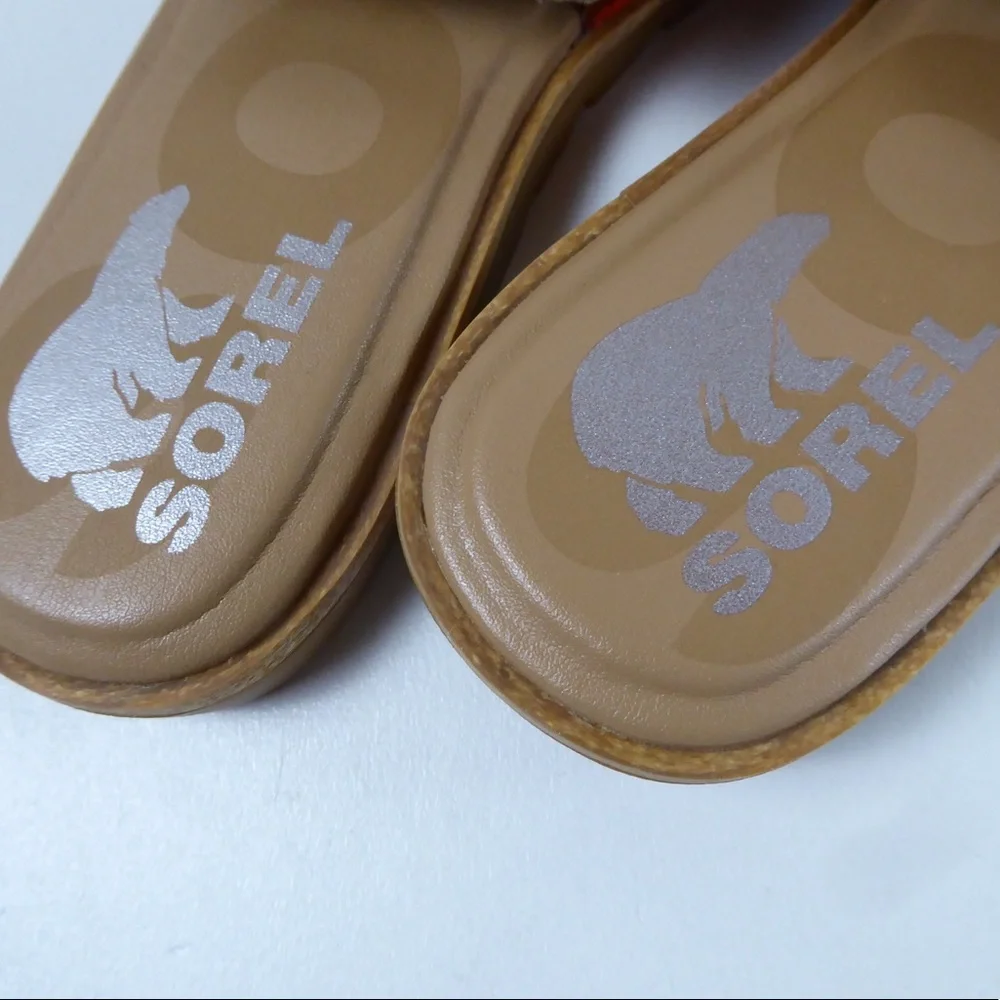 Sorel Ella II Block Suede Leather Slide Sandal NIB Signal Red - Picture 4 of 8